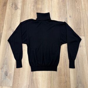 🌟THEORY🌟 PAULET FLUIDITY WOOL SILK TURTLENECK SWEATER BLACK SZ XS